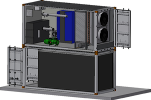  The new CombiWater by KTI-Plersch Kältetechnik GmbH, which was developed specifically for concrete production, produces ice water in summer and hot water in winter 