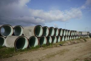  Concrete Units HDPE-lined pipes prior to installation 