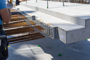  The Isokorb element was already installed in the concrete slabs at the precast factory 