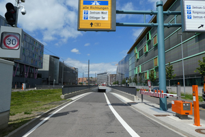  The new 1.6-kilometer-long car tunnel under Kriegsstraße in Karlsruhe relieves the city center of through traffic  