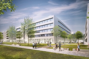  So wird der neue Bürogebäudekomplex auf dem Siemens Campus in Erlangen nach Fertigstellung aussehen 