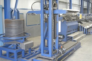  With a coil opening robot, the Syntheton processes up to 25mm rebar 