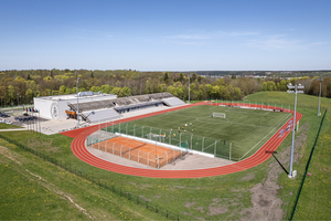  The façade elements for Lithuania’s largest university sports center were executed with the special binder Dyckerhoff Nanodur 