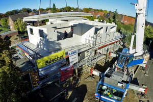  In Heek entsteht das erste Recyclinghaus seiner Art mit malerfertig angelieferten Fertigteilen aus ­Recyclingbeton mit 100 % Naturstein­-ersatz 