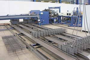  PLR Compact welding line with laterally conveying mesh transport system 