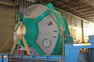  The production plants are modernized on a regular basis – thus, a new concrete mixer was delivered during the visit of the BFT editor 