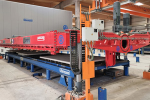  A stationary Vario Turn pallet turning device ensures a simple semi-automatic turning process in double-wall production 