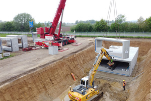  The combined storage sewer at Merzbrück Aeropark 1 consists of 26 reinforced-concrete frame profiles 