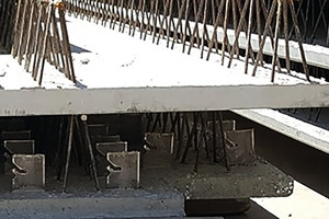  Fig. 10: Storage of semi-precast floor slabs with CLIXS L-sheets cast-in without stacking aids 