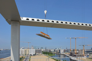  DeltaBeam-Verbundträger von Peikko benötigen keine Brandschutzverkleidungen, was in Kombination mit schlanken Spannbeton-Fertigdecken Deckenkonstruktionen mit geringen Höhen möglich macht 