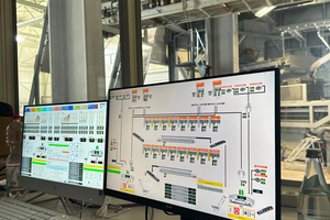  Die Mischanlage ist mit einem fortschrittlichen Steuerungssystem aus betriebsinterner Entwicklung ausgestattet 