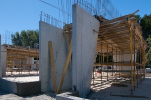  One Cape Concrete’s U-shaped structures with protruding rebar for connecting to in-situ roof beams 