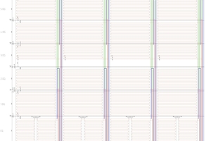  Layout of the pipe coils in one of the climate control walls of the storage facility in the Cologne city archive building 