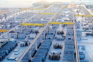  Ansicht der Abu Dhabi Precast Betonfertigteil-Lagerfläche 