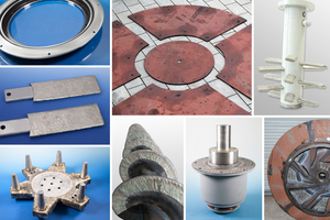  Fig. 1: Various spare and wear parts for mixing systems, crusher, mills and conveyor units 