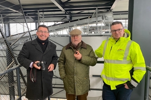  Silvio Schade (BFT) zu Besuch bei Dr. Rolf Mohr (Geschäftsleitung Wintermantel) und Rainer-Andreas Thome (Werkleiter) im Betonwerk Donaueschingen (v.l.n.r.)  