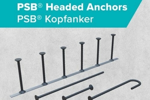  PSB® headed anchors are available in four different shapes and diameters from 10 mm to 32 mm. 