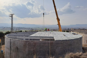  Precast roof elements from Suberolita for a water reservoir  