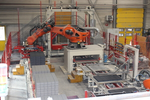  One of the two Kuka robots in operation 