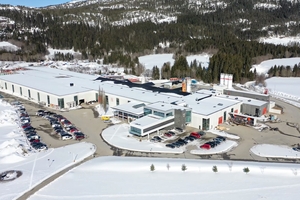  Am Standort des Fertigteilwerks in der norwegischen Stadt Overhalla werden bereits seit den 1940er Jahren Baustoffe produziert  