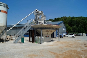  The Ammann Elba mixing plant on the premises of haulage company A. Heßler in Gräfenberg, Bavaria, is a powerful concrete plant – reliable and fully automatic 