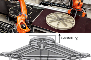  Fig. 1: Manufacturing of a material-optimized modular ceiling system 