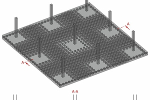  Abb. 1: Fundamentplatte mit optimierter Hohlkörperanordnung 