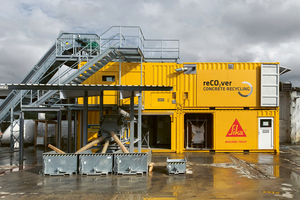  In the reCO2ver pilot plant, concrete split is separated into clean aggregates and reusable powder 