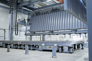  Turning device with hydraulic adjustment of wall thicknesses up to 500 mm  