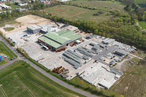  Aerial view of the Westerwelle concrete plant in Beeskow near Berlin 