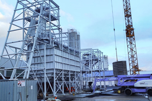  The mixing plant under erection 