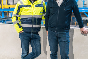  Ulrich Rekers, managing director of Rekers Betonwerk (left), and production manager Andreas Frecken  