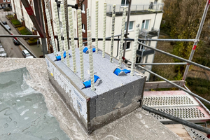  Schöck Isokorb CXT Typ A kann sowohl vor als auch nach Verlegung der Deckenbewehrung sowie in den Frischbeton eingesetzt werden  