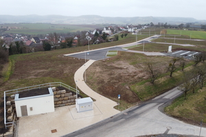  On the upper end of the Mittelbach construction site, the plant blends in harmoniously with the landscape 