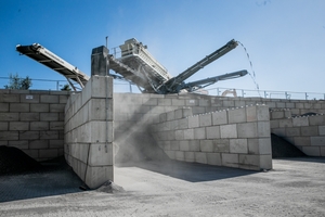  As part of the „URBAN“ project, new mix designs are tested in order to manufacture R³ concrete which can be returned to the concrete production cycle  