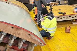  Welding of the Alkus GM6 formwork panels onto the Peri tunnel formwork  