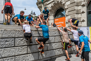  At the 11th Grazathlon edition, easyblock elements from the precast concrete company TIBA Austria GmbH were transformed into obstacles 