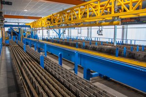  Improved logistics thanks to the new, automated rebar transport system  
