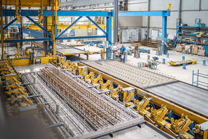  The precast plant situated at the group headquarters specializes in automation and digitalization and uses the company’s own machines and software in production  
