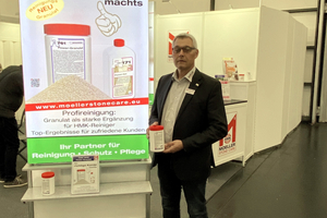  Jürgen Möller auf dem Messestand des langjährigen Ausstellers Möller Chemie Steinpflege GmbH 