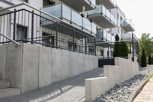  The reinforcement from Glob-Metal plays a critical role for long-term stability and safety of the L-retaining walls from Plötner 