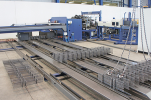  “PLR Compact” mesh welding line with laterally conveying mesh transport system  