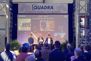 Yannick Ancrenaz (Geschäftsführer Quadra), Daniel Ancrenaz (Gründer und Präsident von Quadra) und Christophe Ancrenaz (Geschäftsführer Quadra) (v.l.n.r.) präsentieren gemeinsam die Unternehmensgeschichte  
