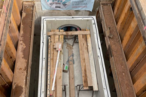  Lowest manhole precast element and MultiElast waterproofing tape  