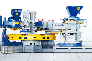  QGM and Zenith have achieved notable successes in the concrete block sector by joint efforts: here a newly developed hermetic press 