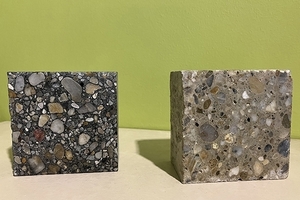  Concrete with and without pyrocarbon: one part of pyrocarbon eliminates three parts of CO2  