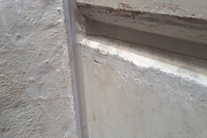  Some of the fireproof sealing which was installed on the panel-to-panel and panel-to-column jointing 