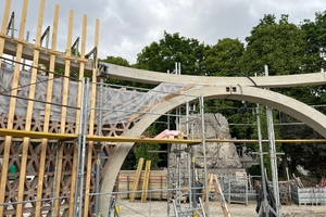  Assembly of the 6 complex concrete elements made by Rauter Fertigteilbau: A challenge in terms of technique and time  