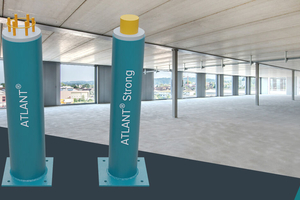  Fig. 1: Atlant composite columns provide remarkable flexibility, architectural design freedom, and maximized space for users 