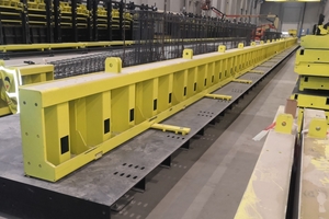  Casting bed with modular side-shutter system for prestressed rectangular beams  